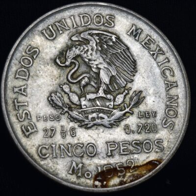 5 pesos Hidalgo 1952