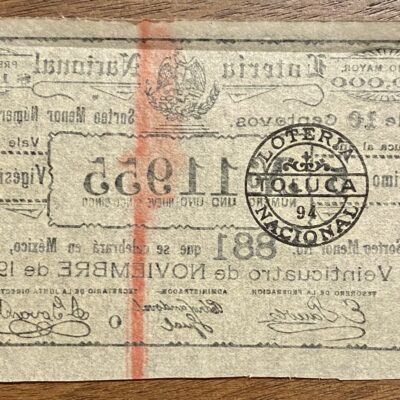 Mexico.Billete de Loteria.1914